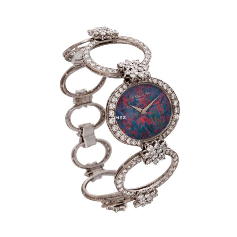 Chopard,L.U.C 31.10mm,31.10mm,White Gold,Multi-Color,Handwound,Sapphire,Oval,5029,5029-1