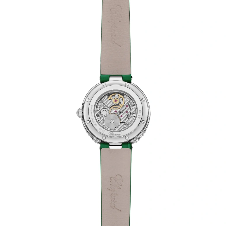 Chopard,L'HEURE DU DIAMANT 26mm,26mm,White Gold,Green,Handwound,45hours,In-house Caliber,13A178,13A178-1310