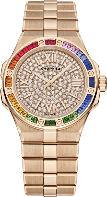 Chopard,Alpine Eagle 36mm,36mm,Rose Gold,Automatic,42hours,In-house Caliber,295370,295370-5007