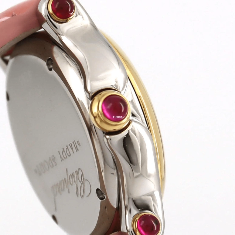 Chopard,Happy Sport 26mm,26mm,Stainless Steel,Yellow Gold,Pink,Quartz,Sapphire,Round,27,27/8246-21