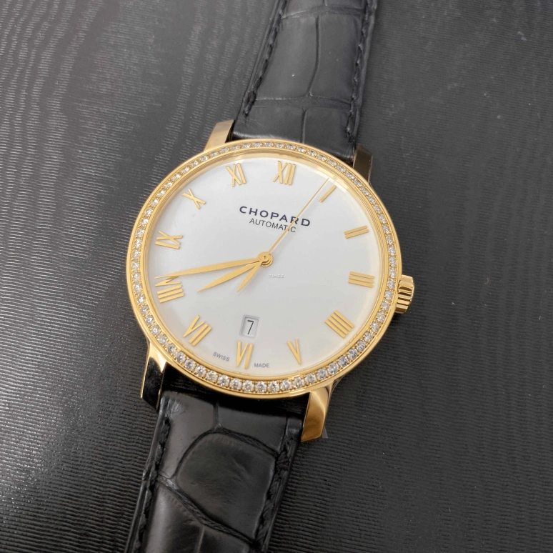Chopard,Classic 40mm,40mm,Yellow Gold,White,Handwound,Day,Sapphire,171278,171278-0001