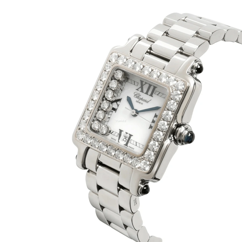 Chopard,Ladies' 27.50mm,27.50mm,Stainless Steel,White,Quartz,Day,Sapphire,Crystal Glass,27,27/8349-23