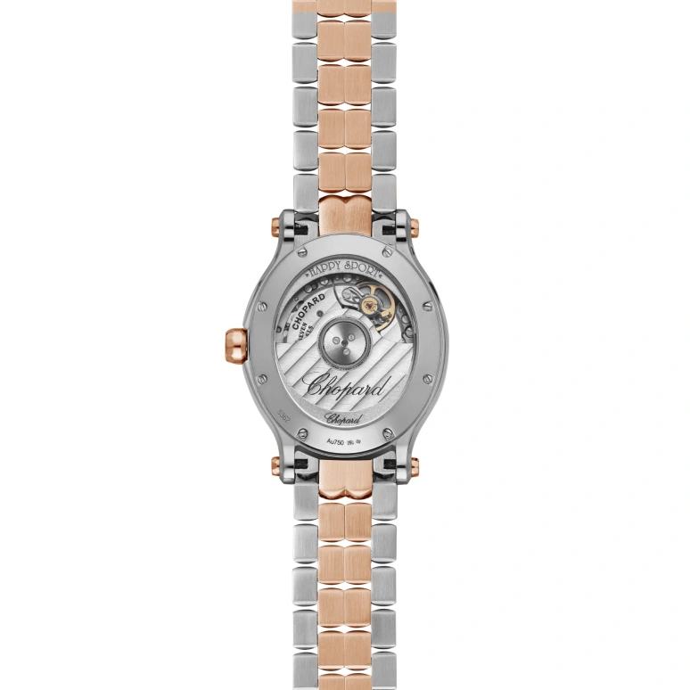 Chopard,Happy Sport 31.31x29mm,31.31x29mm,Stainless Steel,Blue,Silver,Automatic,42hours,In-house Caliber,278602,278602-6002