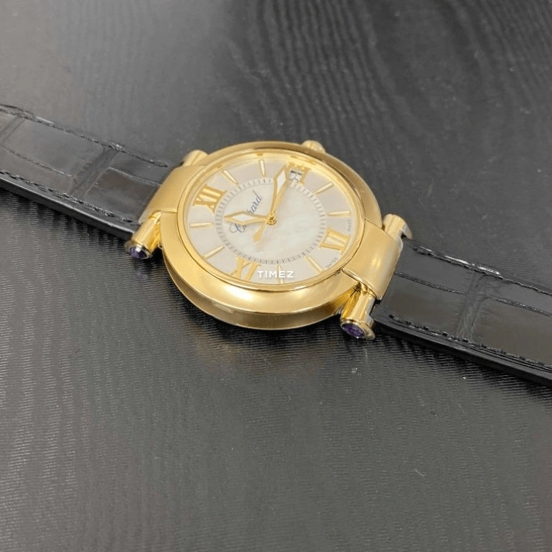 Chopard,IMPERIALE 40mm,40mm,Yellow Gold,Silver,White,Automatic,Day,Sapphire,384241,384241-0001
