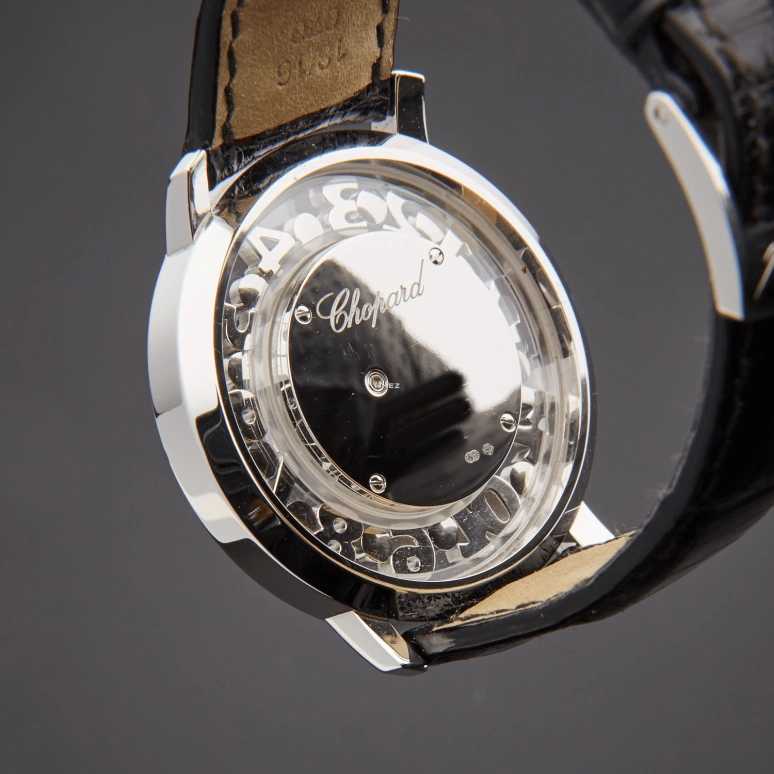 Chopard,Happy Diamonds 36mm,36mm,White Gold,White,Quartz,Sapphire,Round,207233,207233-1001