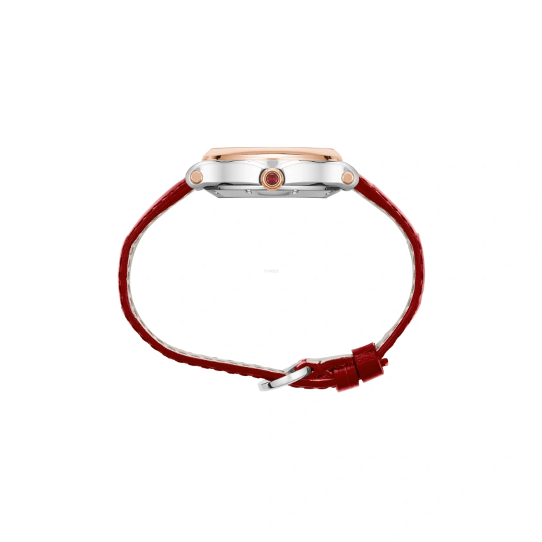 Chopard,Happy Sport 31.31mm,31.31mm,Rose Gold,Stainless Steel,Red,Automatic,Sapphire,Crystal Glass,Oval,278602,278602-6006