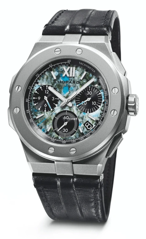Chopard,Alpine Eagle 44mm,44mm,Stainless Steel,Turquoise,White,Black,Automatic,Chronograph,Day,298609,298609-3005