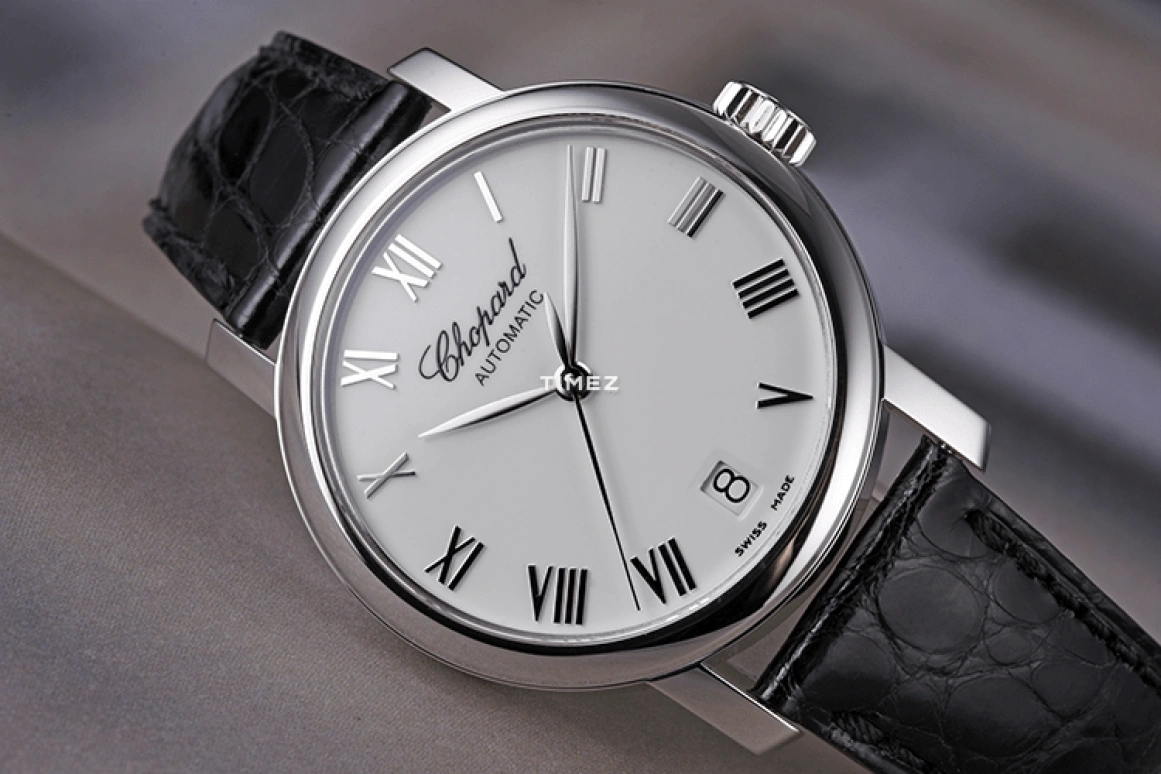 Chopard,Classic 33.50mm,33.50mm,White Gold,White,Automatic,Day,Sapphire,Crystal Glass,124200,124200-1001