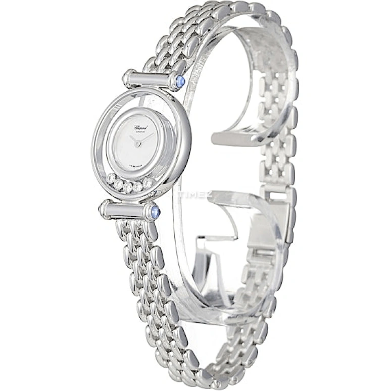 Chopard,Happy Diamonds 25mm,25mm,White Gold,White,Quartz,Round,Silver,204780,204780-1018