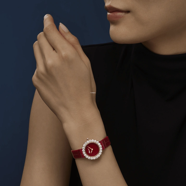 Chopard,L'HEURE DU DIAMANT 26mm,26mm,Rose Gold,Red,Handwound,45hours,In-house Caliber,13A178,13A178-5308