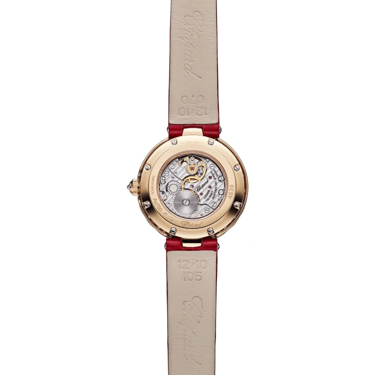 Chopard,L'HEURE DU DIAMANT 26mm,26mm,Rose Gold,Red,Handwound,45hours,In-house Caliber,13A178,13A178-5308