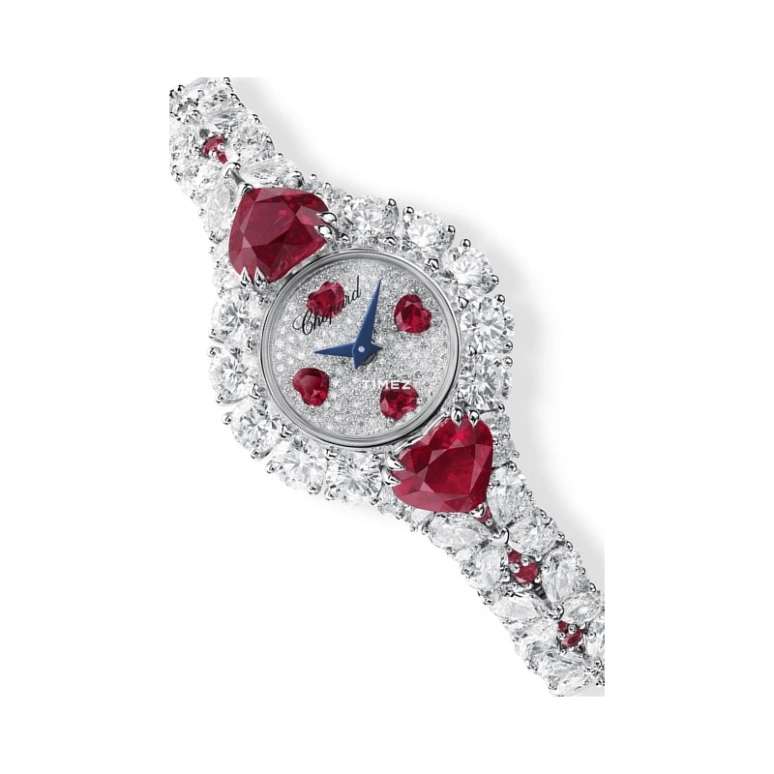 Chopard,Other ,White Gold,Silver,Red,Sapphire,Crystal Glass,Silver,Setting,Diamonds,Ruby,104654,104654-1001