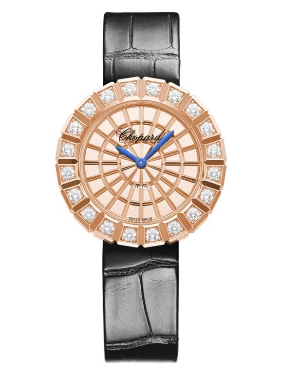 Chopard,Ice Cube' 36mm,36mm,Rose Gold,Gold,Quartz,Sapphire,Crystal Glass,Round,134015,134015-5001