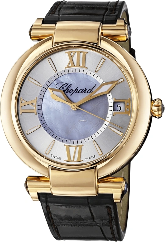 Chopard,IMPERIALE 40mm,40mm,Yellow Gold,Silver,White,Automatic,Day,Sapphire,384241,384241-0001