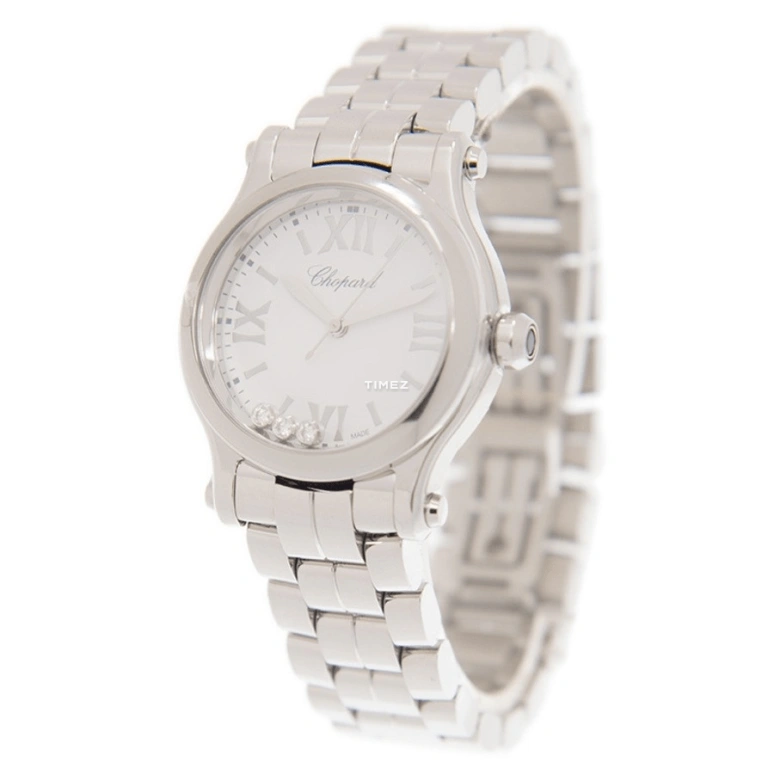 Chopard,Happy Sport 30mm,30mm,Stainless Steel,White,Quartz,Round,Silver,278590,278590-3002