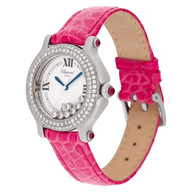 Chopard,Ladies' 33mm,33mm,Stainless Steel,Silver,Quartz,Day,Sapphire,Crystal Glass,27,27/8238-21