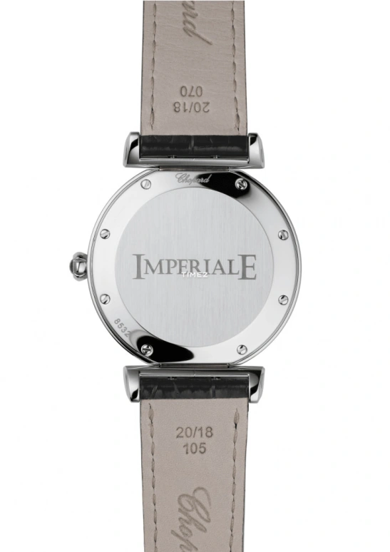 Chopard,IMPERIALE 36mm,36mm,Stainless Steel,Rose Gold,White,Quartz,Day,Sapphire,Crystal Glass,388532,388532-6001