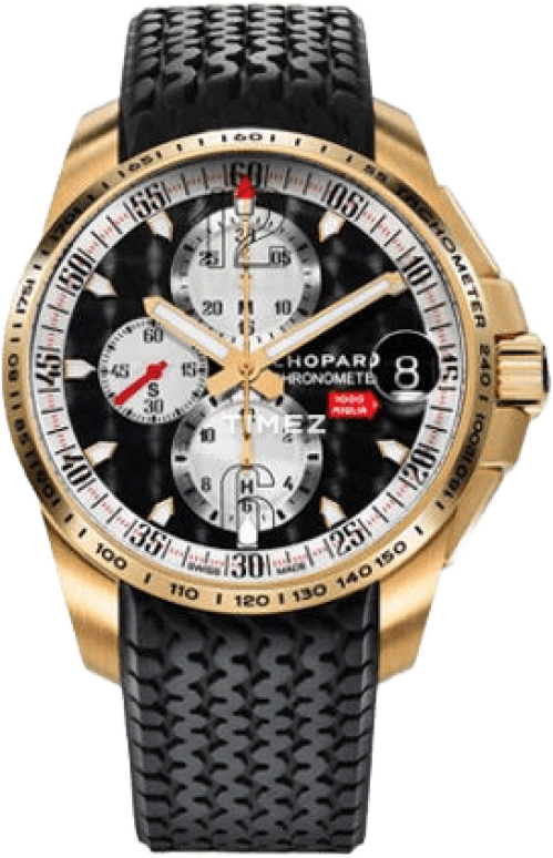 Chopard,Mille Miglia 44mm,44mm,Rose Gold,Black,Sapphire,Crystal Glass,161268,161268-5010