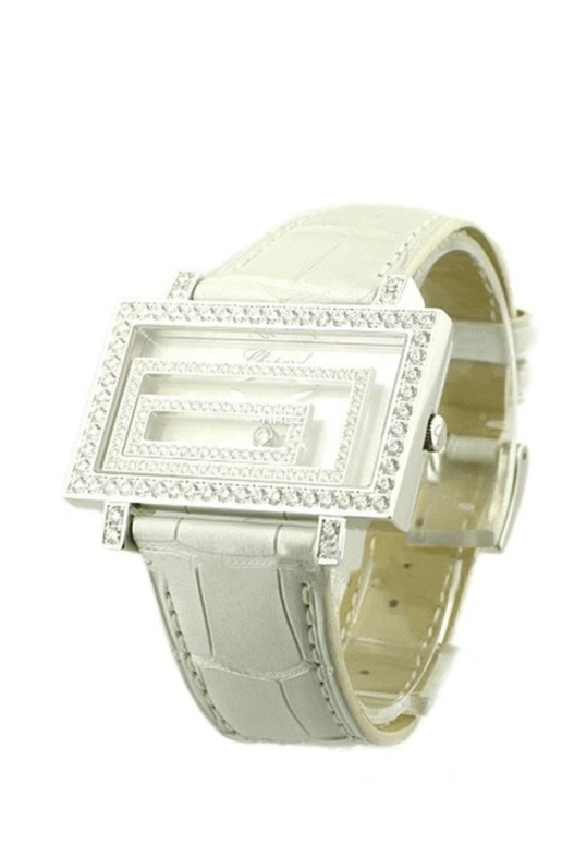 Chopard,Other 40.50mm,40.50mm,White Gold,White,Quartz,Rectangular,Silver,209168,209168-1001