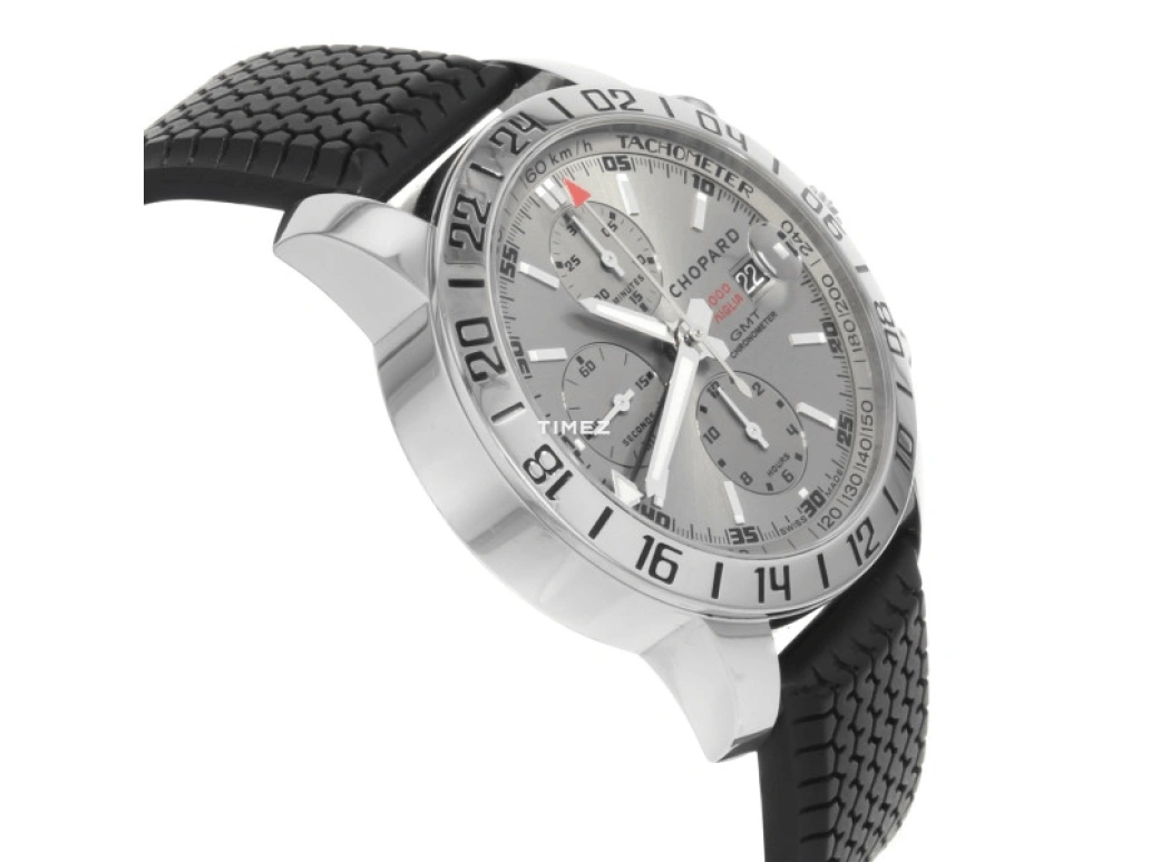 Chopard,Mille Miglia 44mm,44mm,Stainless Steel,Silver,Grey,Automatic,Chronograph,Day,Dule Time,168992,168992-3022