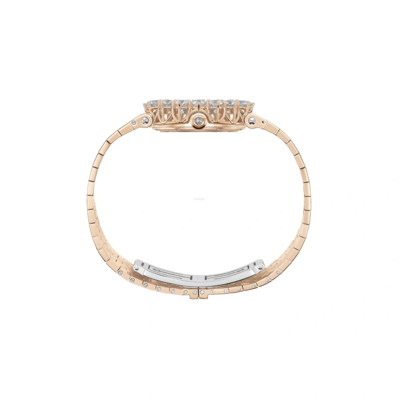 Chopard,L'HEURE DU DIAMANT 30x27mm,30x27mm,Rose Gold,Silver White,Handwound,Sapphire,Crystal Glass,Oval,10A393,10A393-5106