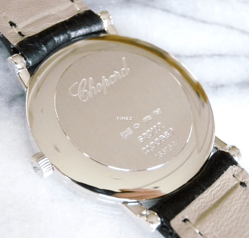 Chopard,Classic 33mm,33mm,White Gold,White,Sapphire,Crystal Glass,Round,Silver,16,16/3154