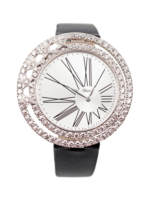 Chopard,Classic ,White Gold,White,Quartz,Sapphire,Crystal Glass,Round,137626,137626-1002