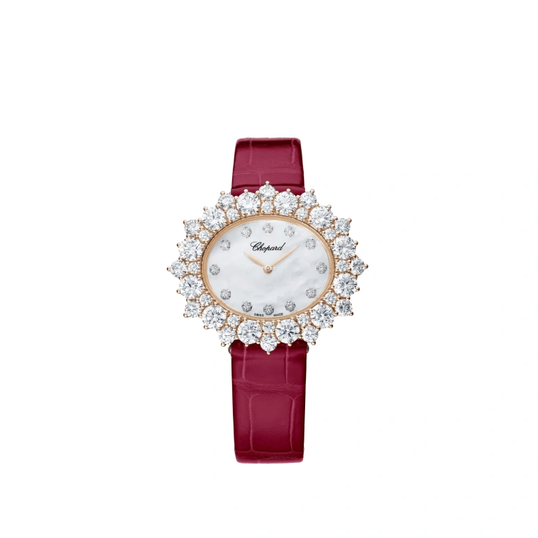 Chopard,L'HEURE DU DIAMANT 40x35mm,40x35mm,Rose Gold,White,Automatic,42hours,In-house Caliber,13A390,13A390-5100