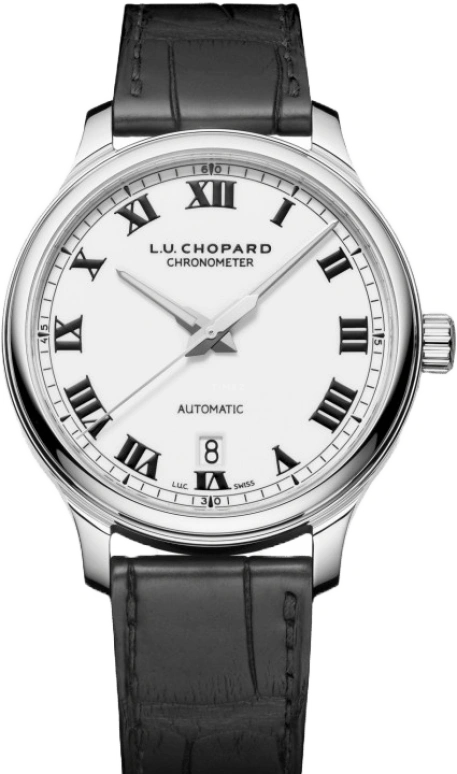 Chopard,L.U.C 42mm,42mm,Stainless Steel,White,Automatic,Date,60hours,168558,168558-3002