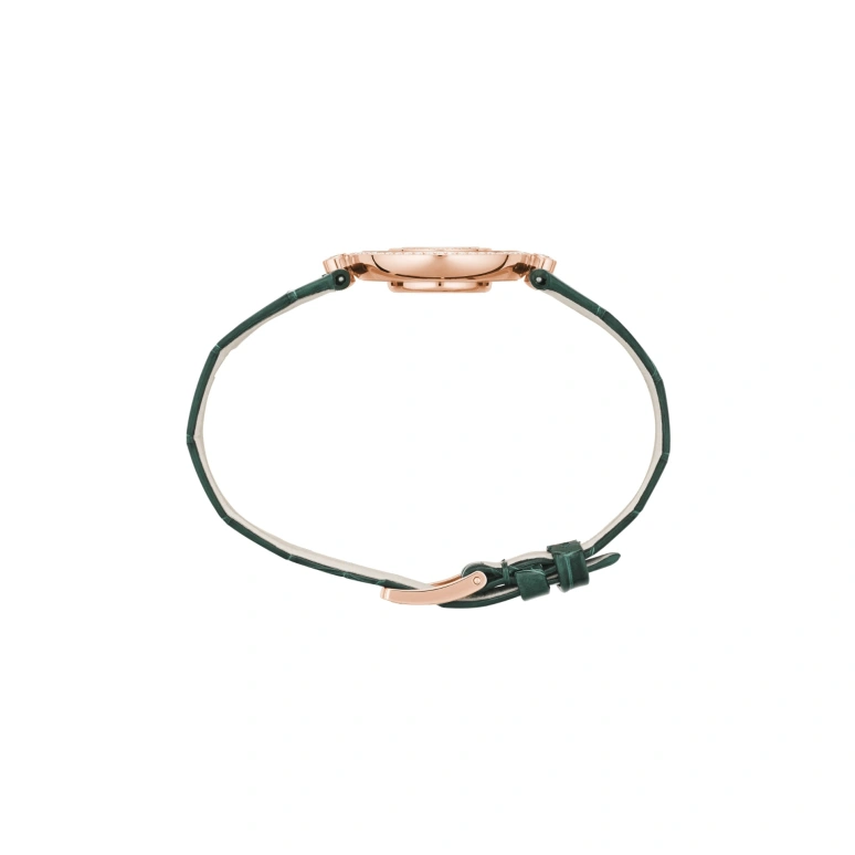 Chopard,Happy Diamonds 25.80mm,25.80mm,Rose Gold,Green,Quartz,Sapphire,Crystal Glass,Round,203957,203957-5209