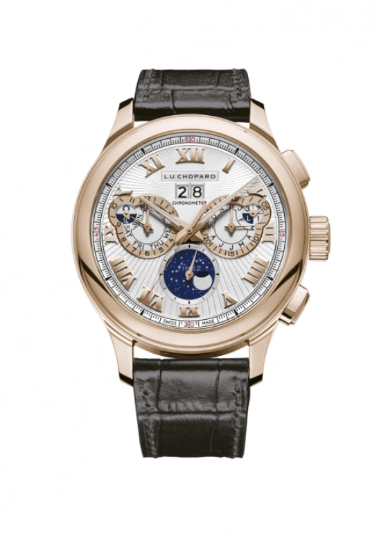 Chopard,L.U.C 45mm,45mm,Rose Gold,Silver,Handwound,Chronograph,Moonphase,Perpetual Calendar,Leap Year,60hours,In-house Caliber,161973,161973-5002