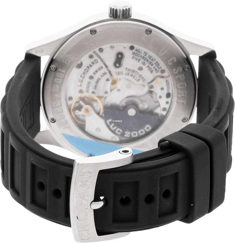 Chopard,L.U.C 39.50mm,39.50mm,Stainless Steel,White,Automatic,Day,Sapphire,Crystal Glass,168200,168200-3001