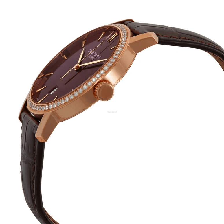 Chopard,Classic 40mm,40mm,Rose Gold,Coffee,Brown,Automatic,Day,Sapphire,Crystal Glass,171278,171278-5007