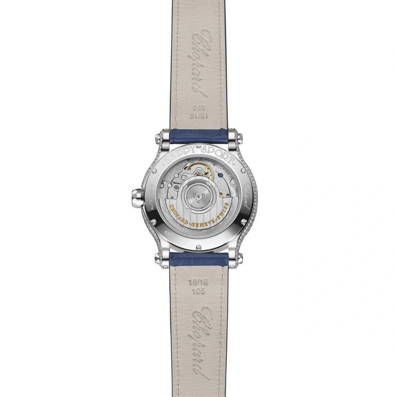 Chopard,Happy Sport 36mm,36mm,White Gold,Multi-Color,Blue,Sapphire,Crystal Glass,Setting,Diamonds,274891,274891-1027