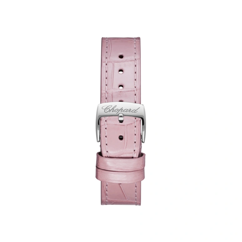 Chopard,Happy Sport 36mm,36mm,Stainless Steel,White,Gold,Pink,Sapphire,Crystal Glass,Minutes,278559,278559-6021