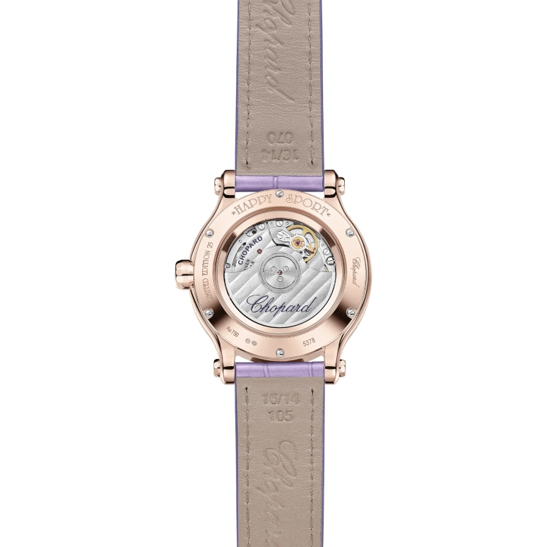 Chopard,Happy Sport 33mm,33mm,Rose Gold,Purple,Automatic,42hours,In-house Caliber,275378,275378-5010