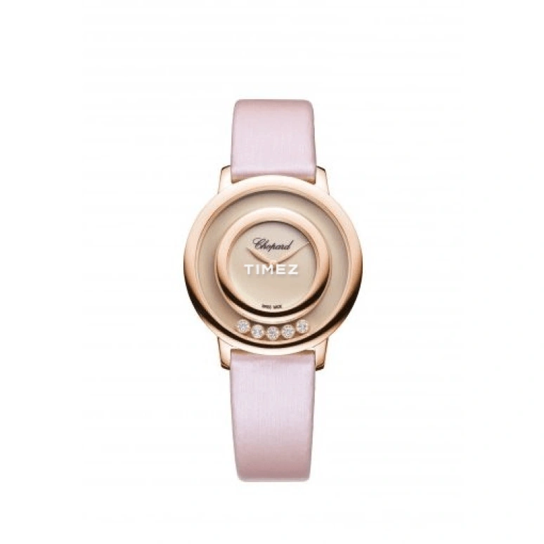 Chopard,Happy Diamonds 32mm,32mm,Rose Gold,Pink,Quartz,Sapphire,Crystal Glass,Round,209429,209429-5106