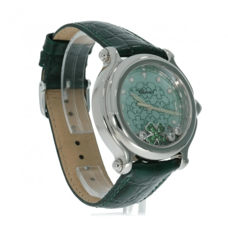 Chopard,Happy Sport 39mm,39mm,Stainless Steel,Green,Quartz,Day,Sapphire,Crystal Glass,28,28/8426-3001