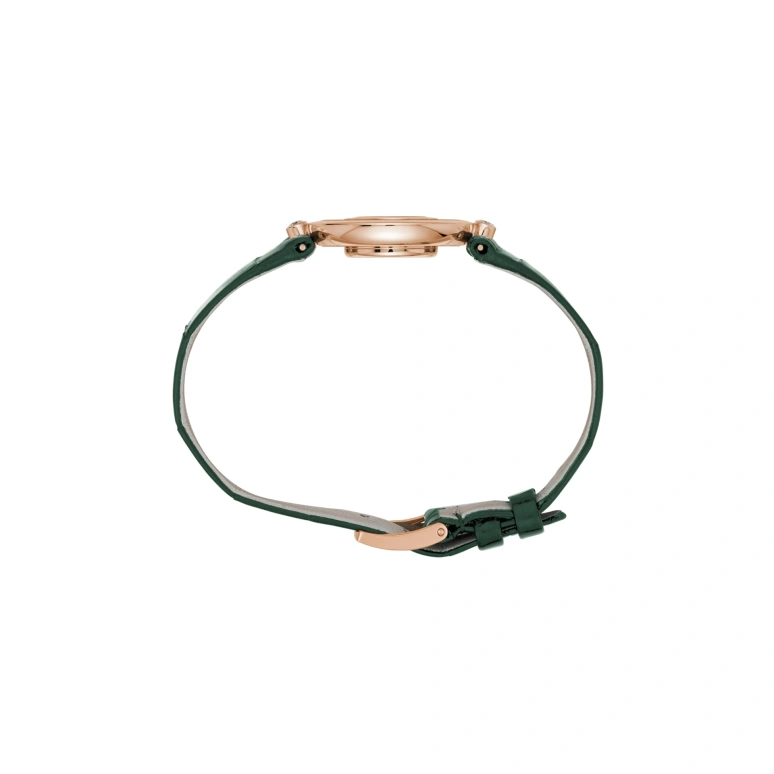 Chopard,Happy Diamonds 25.80mm,25.80mm,Rose Gold,Green,Quartz,Sapphire,Crystal Glass,Round,209415,209415-5002