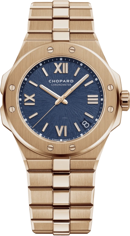 Chopard,Alpine Eagle 41mm,41mm,Rose Gold,Blue,Automatic,Date,60hours,295363,295363-5001
