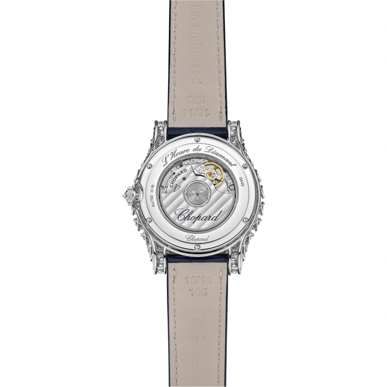 Chopard,L'HEURE DU DIAMANT 35.75mm,35.75mm,White Gold,Blue,Automatic,Moonphase,42hours,139445,139445-1001