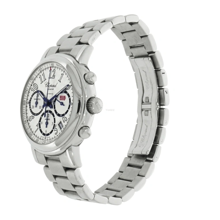 Chopard,Mille Miglia 39mm,39mm,Stainless Steel,Silver White,Automatic,Chronograph,Day,158331,158331-3002
