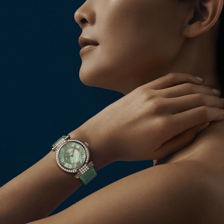 Chopard,IMPERIALE 36mm,36mm,Rose Gold,Green,Automatic,Sapphire,Crystal Glass,Round,384242,384242-5022