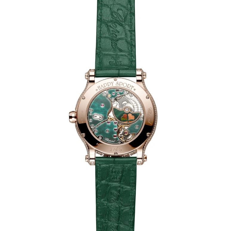 Chopard,Happy Sport 40mm,40mm,Rose Gold,Gradient,Rose,Orange,Blue,Red,Green,Automatic,65hours,In-house Caliber,274425,274425-5002