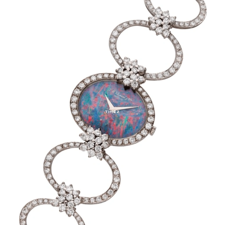 Chopard,L.U.C 31.10mm,31.10mm,White Gold,Multi-Color,Handwound,Sapphire,Oval,5029,5029-1