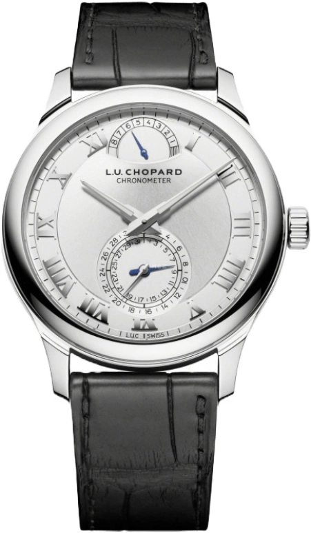 Chopard,L.U.C 43mm,43mm,White Gold,Silver,Handwound,Date,Power Reserve Indicator,161926,161926-1001