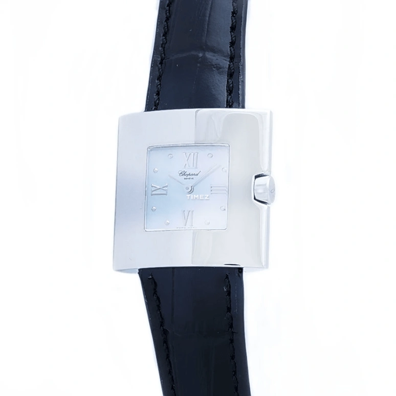 Chopard,Alpine Eagle ,White Gold,White,Quartz,Sapphire,Crystal Glass,Square,127422