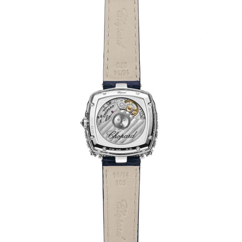 Chopard,L'HEURE DU DIAMANT 30.50x30.50mm,30.50x30.50mm,White Gold,Blue,Automatic,42hours,In-house Caliber,13A386,13A386-1112