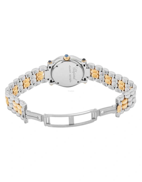 Chopard,Happy Sport 26mm,26mm,Stainless Steel,Yellow Gold,White,Quartz,Sapphire,Crystal Glass,Round,278256,278256-4008