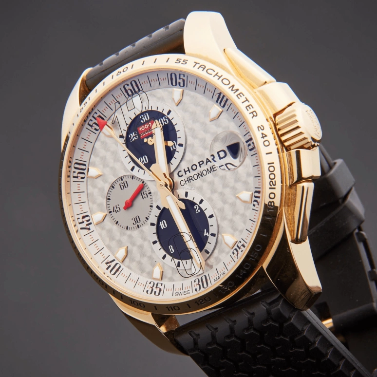 Chopard,Classic Racing 44mm,44mm,Rose Gold,Grey,Automatic,Chronograph,Day,161268,161268-5007